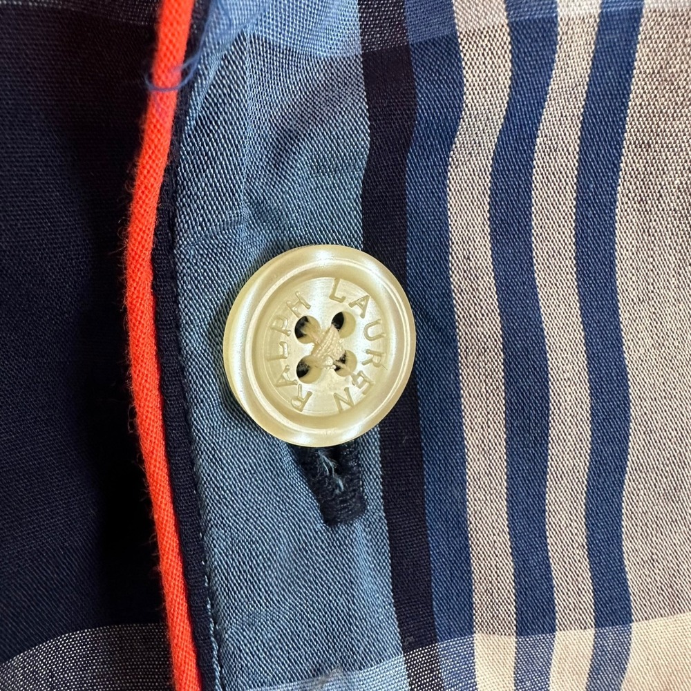 Polo Ralph Lauren Mens Pajama Shirt XL Plaid Cotton Sleepwear Deadstock NWT - Picture 8 of 10